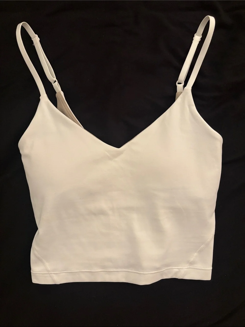 lululemon align White V-Neck Adjustable-Strap Cami crop top